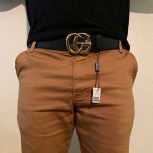 Gucci Leather Belt with Double G buckle